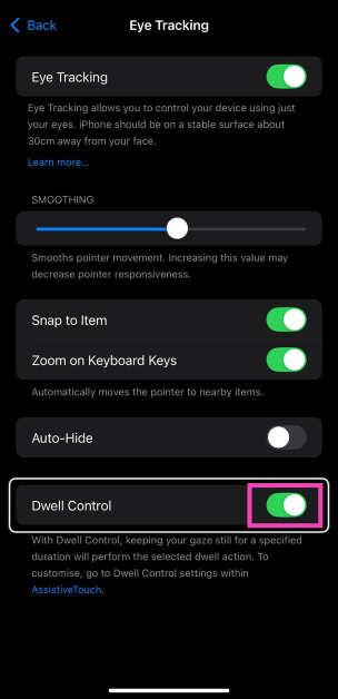 Step 7: Tap on Yes to include Dwell and Scroll in AssistiveTouch menu.