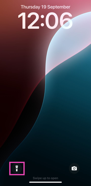 Step 1: Turn on the flashlight on your iPhone using the lock screen icon, Control Center tile, or Siri.