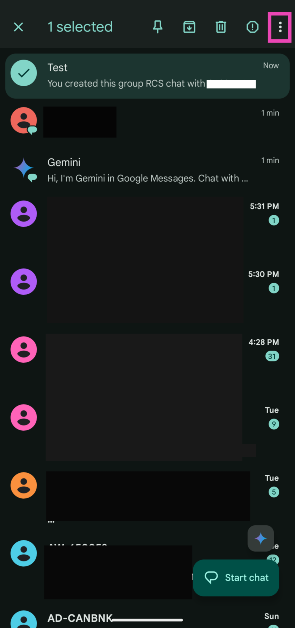 Step 3: Hit the ellipses at the top right corner of the screen.