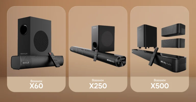 Boult introduced Bassbox X60, Bassbox X250, and Bassbox X500 soundbars in India