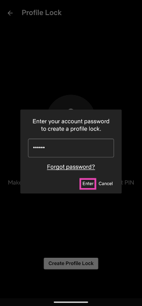 Step 8: Enter your account password. How to lock your Netflix profile with a PIN (2024)