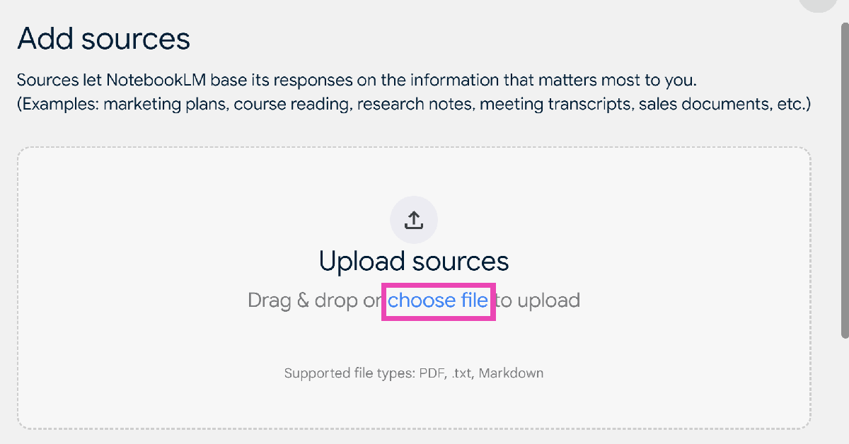 Step 3: Add the relevant sources.