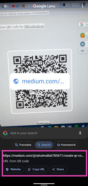 Closely inspect the popup link