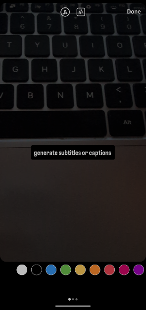 Step 8: Tap the two ‘A’ icons up top to change the style and colour of the subtitles.