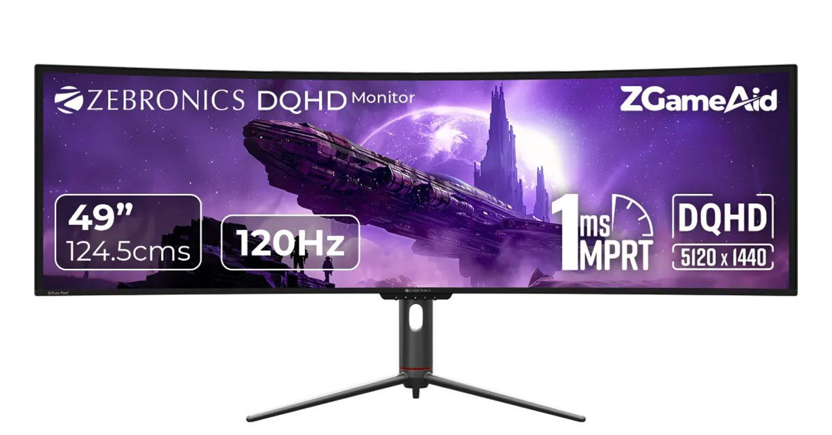Zebronics ZEB-N49A curved monitor