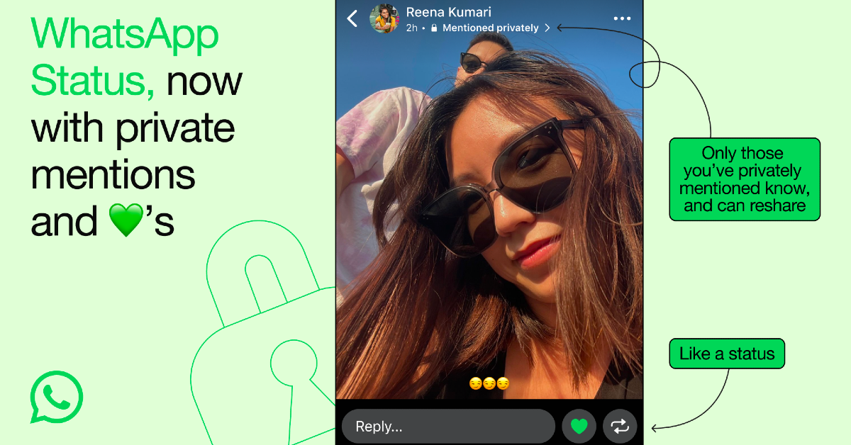 WhatsApp new features update: Brings status likes, private mentions and the ability to reshare status features to users