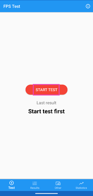 Step 2: Launch the app and tap on Start Test.