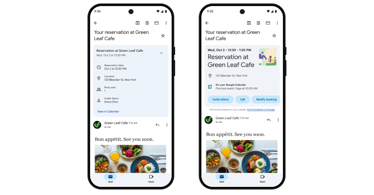 Google has upgraded the Summary Cards feature in Gmail, adding new action buttons and a fresh look. Purchases, Events, Bills, and Travel are the four categories into which the cards will group information from connected emails. Now, users may take action directly from their inbox without having to open each email. Three more Summary Cards and a brand-new "Happening soon" section will be added in the upcoming months.