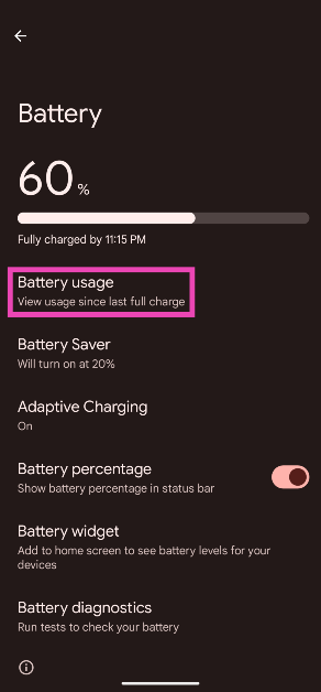 Step 2: Tap on Battery usage. Top 6 ways to fix overnight battery drain on your Android phone (2024)