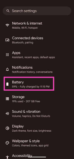 Step 1: Go to Settings and select Battery. Top 6 ways to fix overnight battery drain on your Android phone (2024)