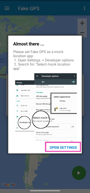 Step 4: Launch the app and hit Open Settings.