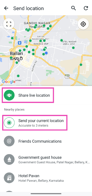 Step 11: Select Share live location or Send your current location. The fake location will be shared with the contact. How to send a fake location on WhatsApp (2024)