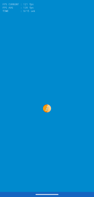 Step 3: The app will play an animation to check the display's refresh rate.