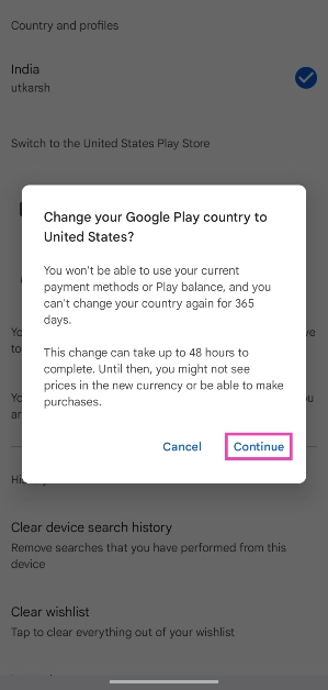 Step 6: Hit Continue.