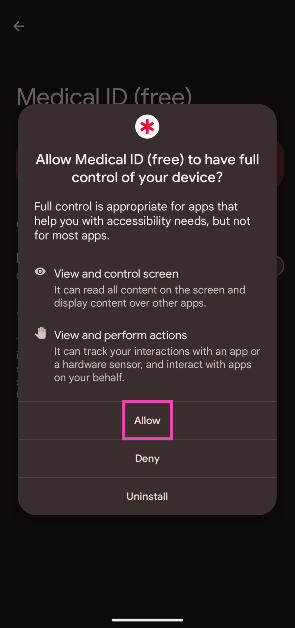 Step 8: Hit Allow in the popup box.