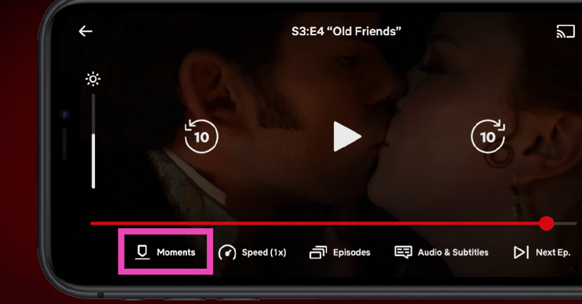 Step 4: Hit the Moments option in the bottom left corner of the screen.