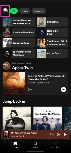 Step 2: Tap your profile picture in the top-left corner of the screen.