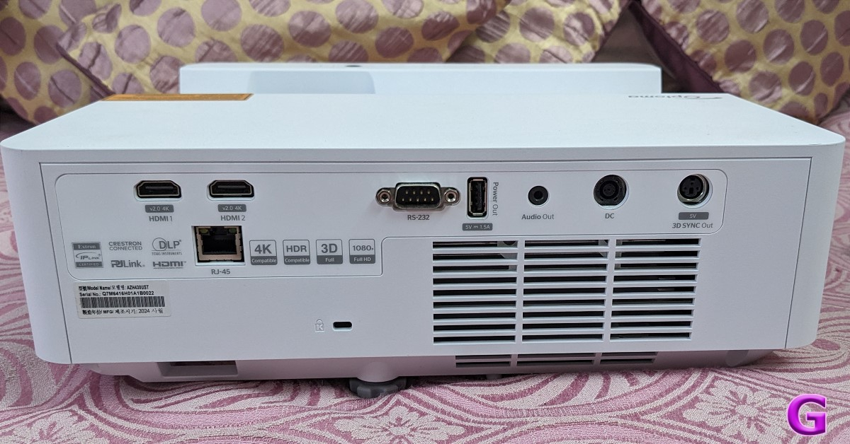 Optoma AZH430UST Ultra Short Throw Laser Projector Review: Design