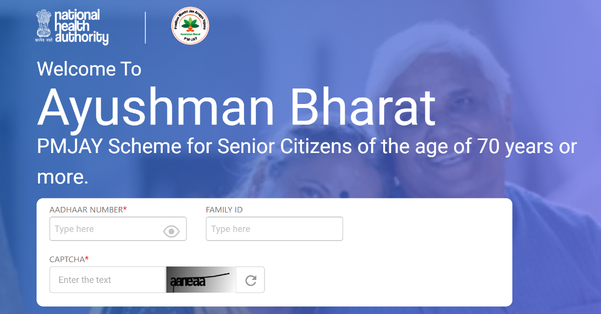 Step 9: Enter your AADHAR number and the CAPTCHA displayed on the screen. How to apply for the Ayushman Vaya Vandana Card online? 