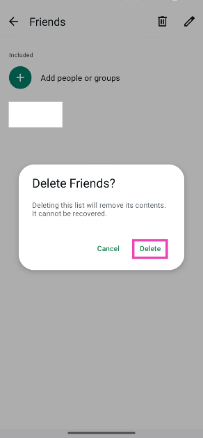 Step 5: Confirm your selection in the popup box. 