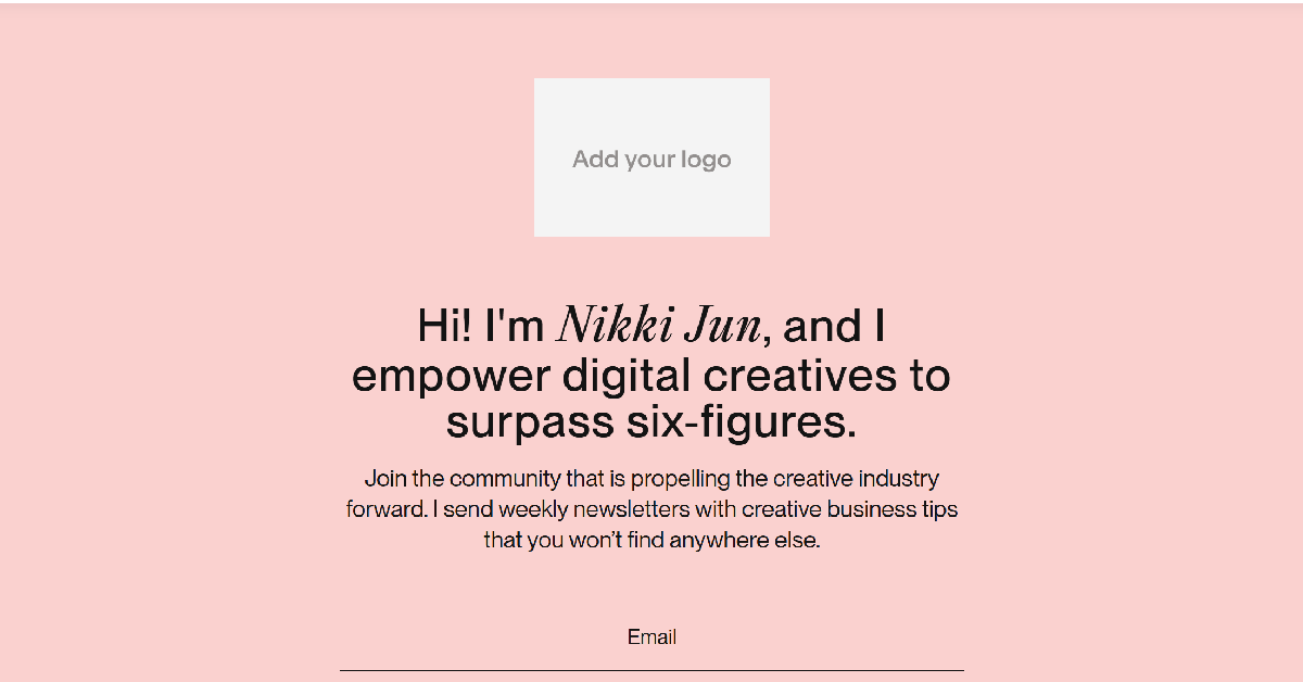 Step 4: Add your logo, name, description, links, and other details to the card. You can also customise the design and colour theme of the card.