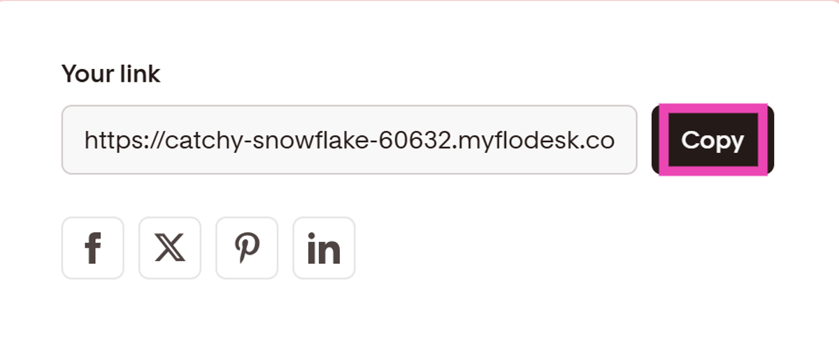 Step 7: Copy the link in the box and paste it into your Instagram bio.