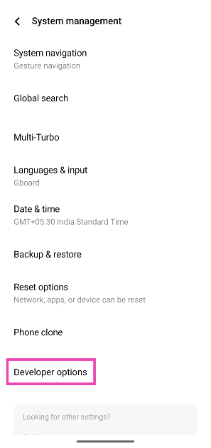 Step 5: Tap on Developer options. How to disable the 60Hz frame rate limit for games on Android 15?