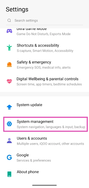 Step 4: Go back to Settings and select System management. How to disable the 60Hz frame rate limit for games on Android 15?