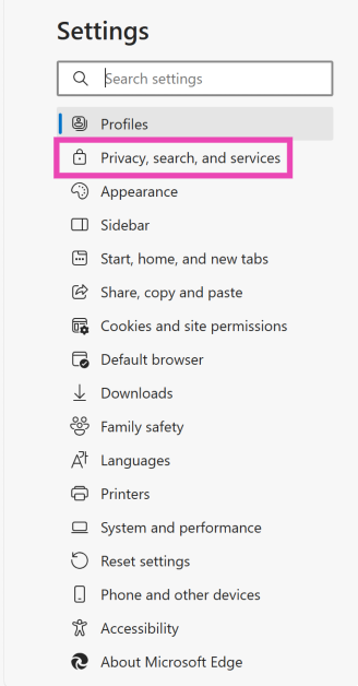 Step 2: Select Privacy, Search, and Services. How to replace Google with ChatGPT search on Google Chrome and Edge?