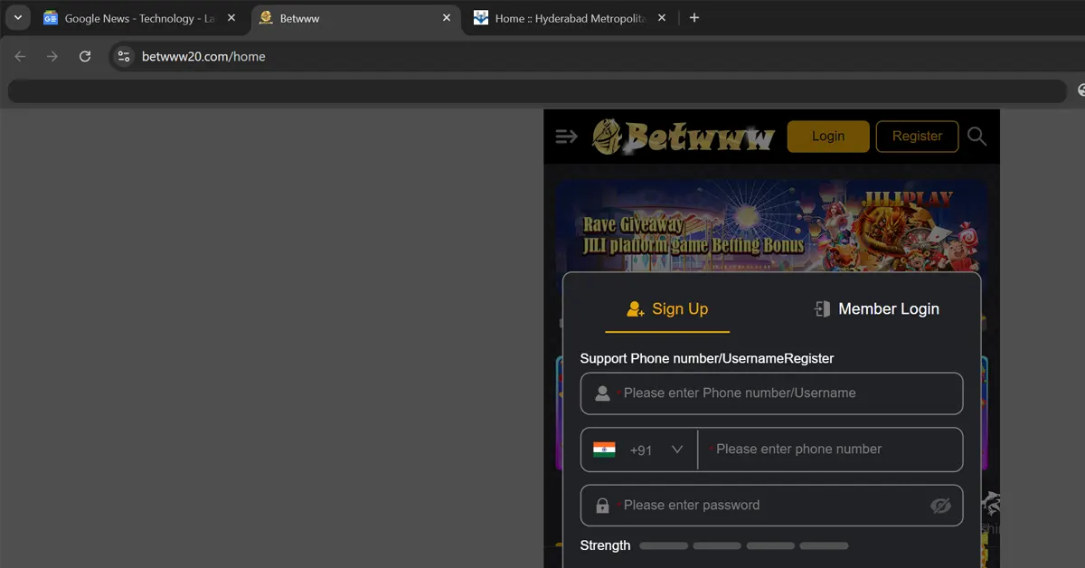 hyd water website hack