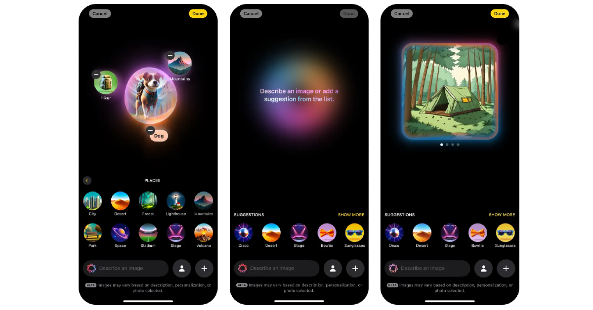 Generate AI images on iPhone using Image Playground