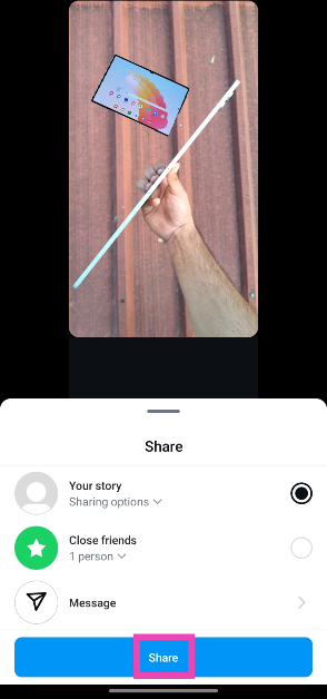 Step 8: Hit Share.
