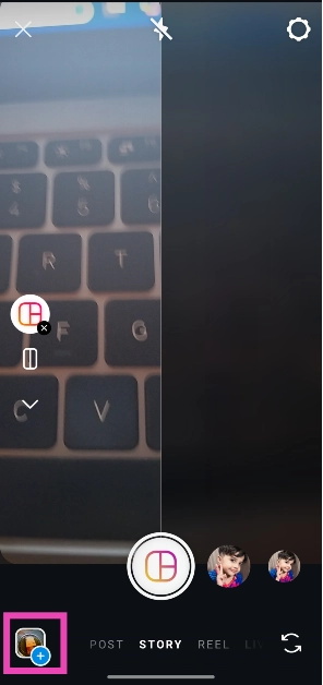 Step 5: Hit the gallery icon and upload an image. Check out these 2 quick native ways to upload multiple images or pictures on top of one another on your Instagram Story.