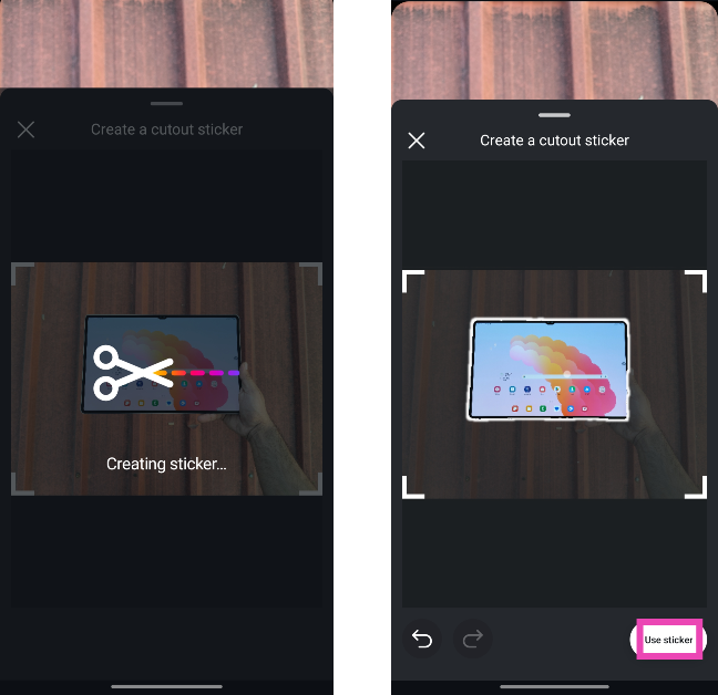 Step 5: Select an image from your phone’s gallery. Instagram will automatically separate the subject from the background. You can choose to select the subject manually by tapping on it.