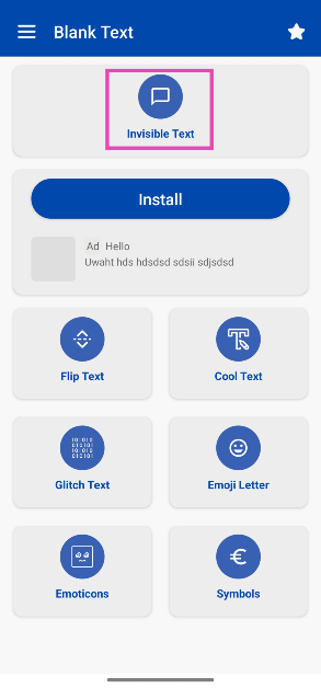 Step 2: Tap on Invisible Text. 3 Ways to Send Blank Messages on WhatsApp, Instagram, & Telegram (2024)