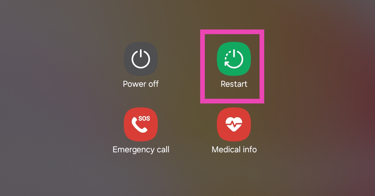 Step 3: Select Restart.