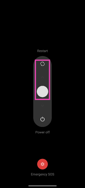 Step 5: Press and hold the side key and hit Restart to reboot your Android smartphone.