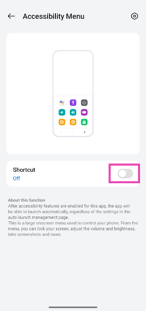 Step 4: Turn on the toggle switch next to Shortcut. 8 Ways to Reboot an Android Smartphone or Tablet Safely