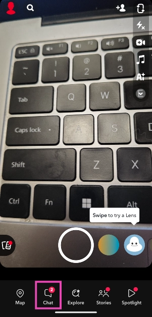 Step 1: Launch the Snapchat app on your phone and switch to the Chats tab.