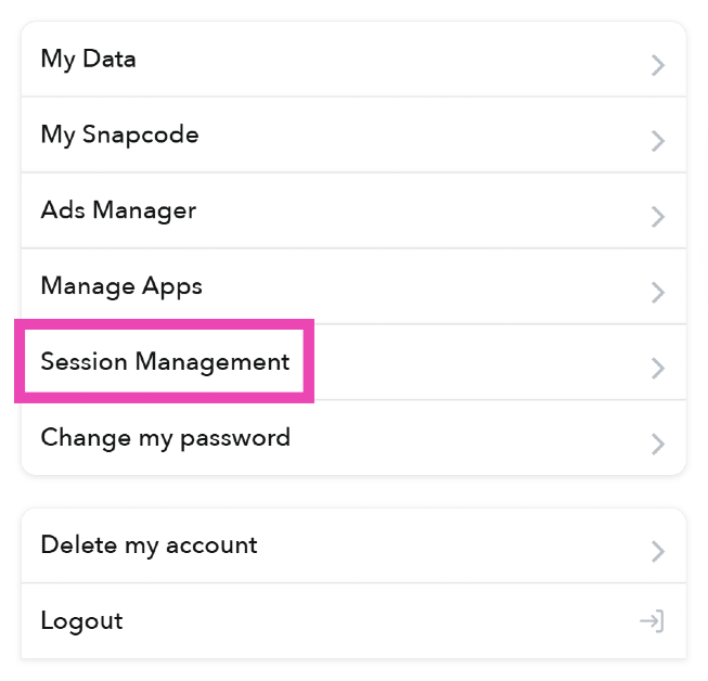 Step 2: Tap on Session Management.