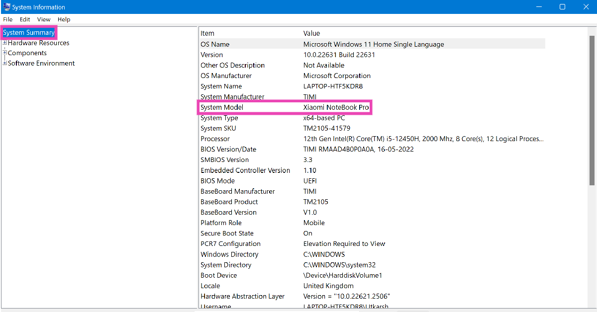Step 2: Make sure you’re on the System Summary tab.