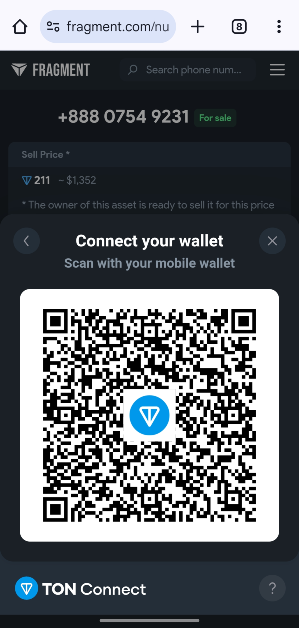 Step 3: Select your preferred number. A QR code will appear on the screen.