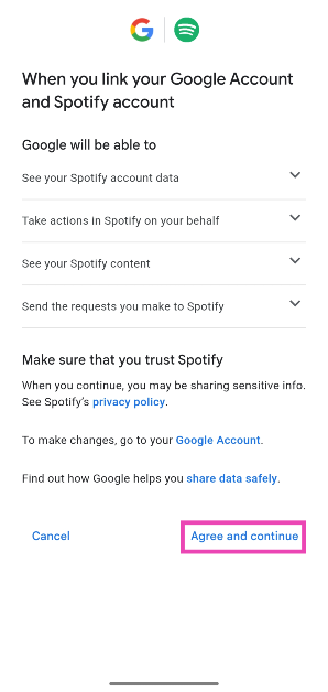 Step 8: Tap on Agree and continue. How to link your favourite music streaming service with Google Maps?