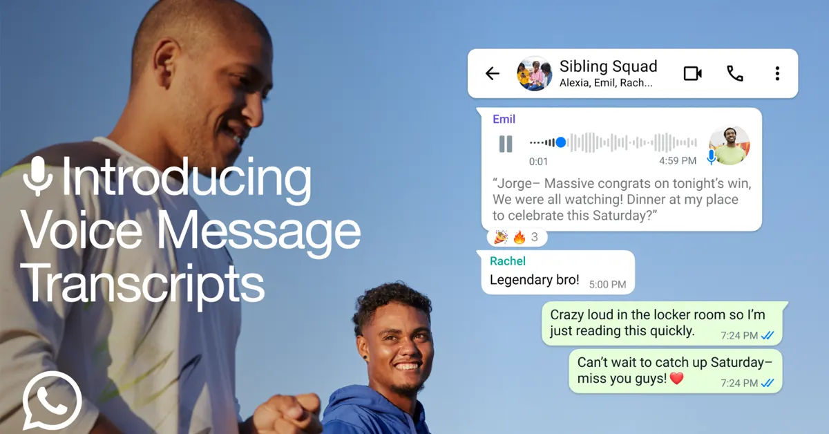 Voice message transcripts WhatsApp