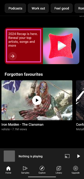 Step 2: Tap the 2024 Recap banner on the main page. Alternatively, tap your profile picture and select Recap.