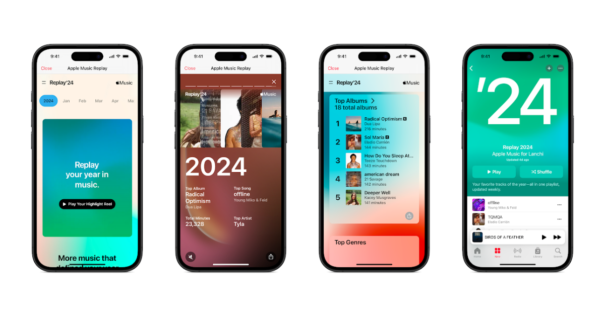 Apple unveiled its year-end recap: Apple Music Replay