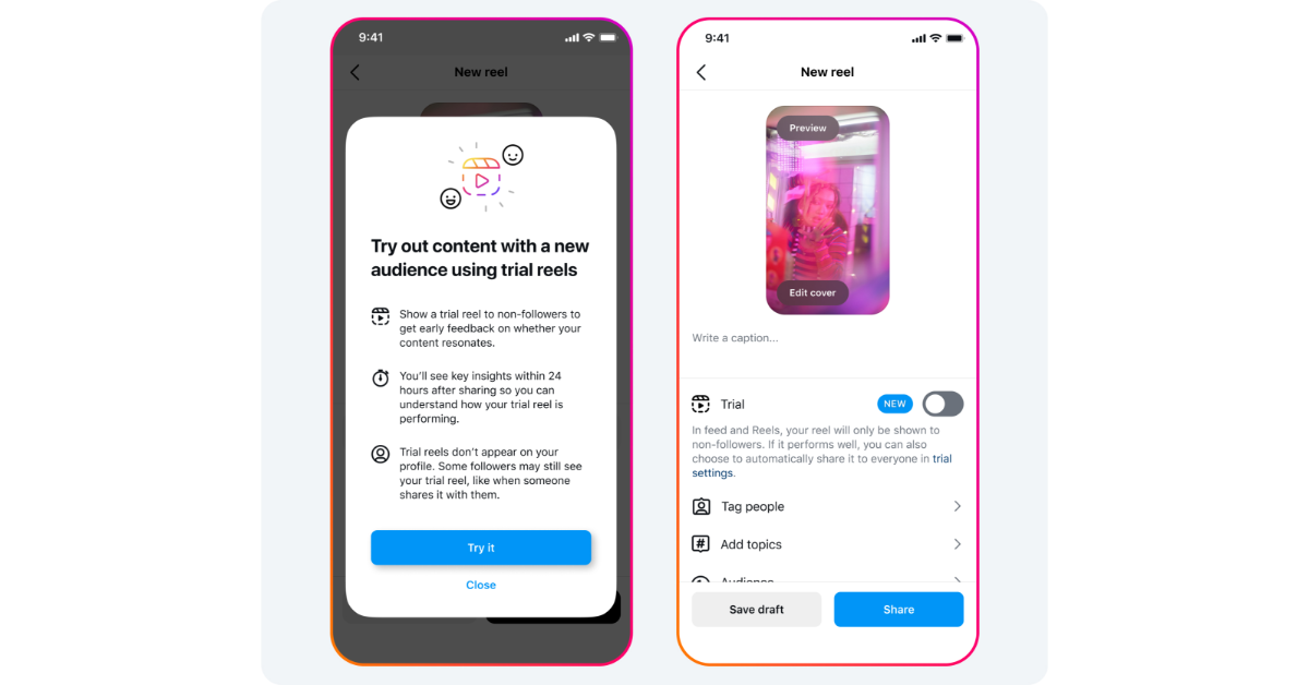 Instagram introduces trial reels, a new feature to test content