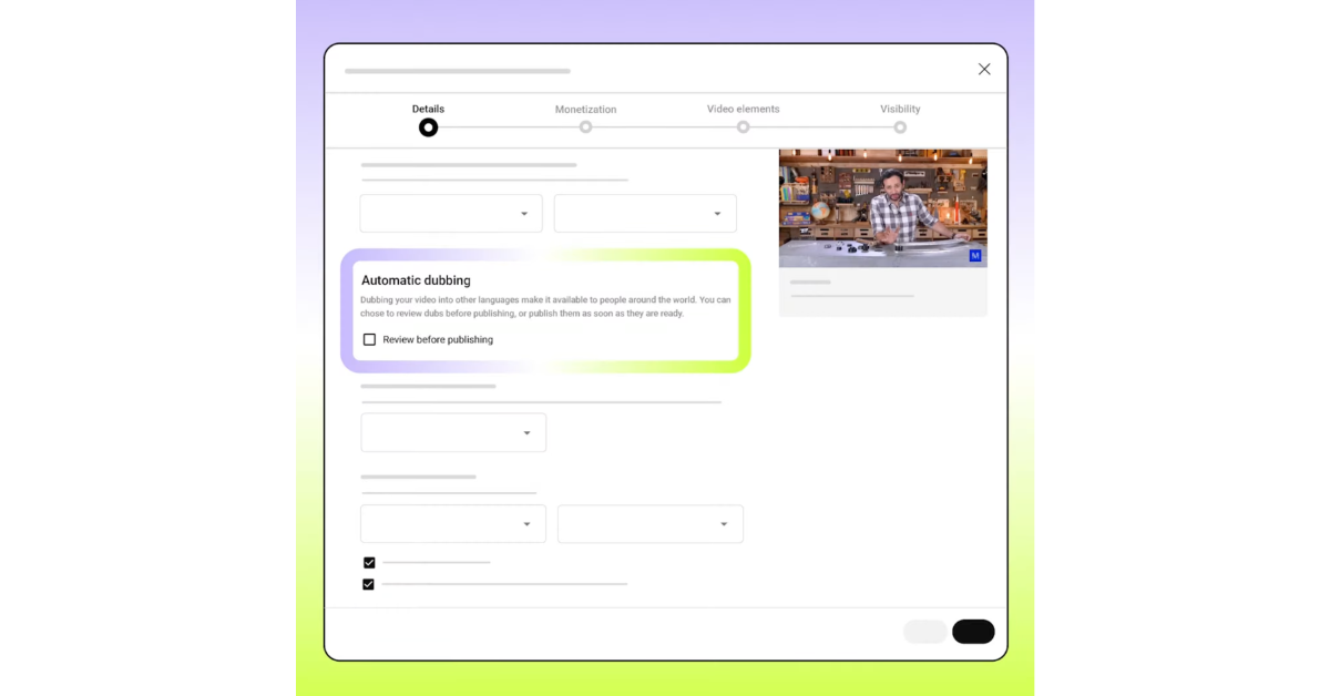 YouTube rolled out auto-dubbing feature, supports automatic translation of videos