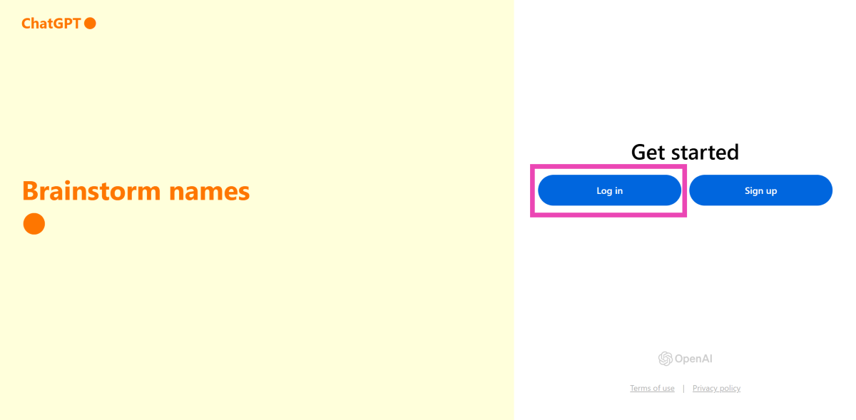  log in using.
