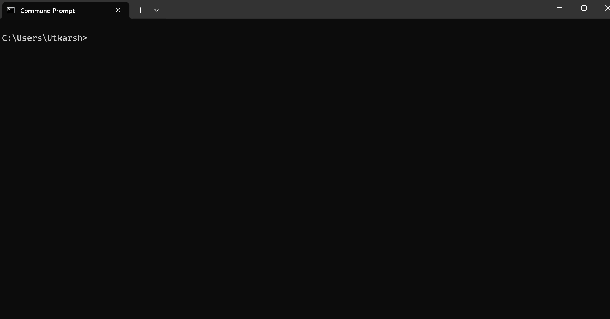 Step 3: Type cls and hit Enter.